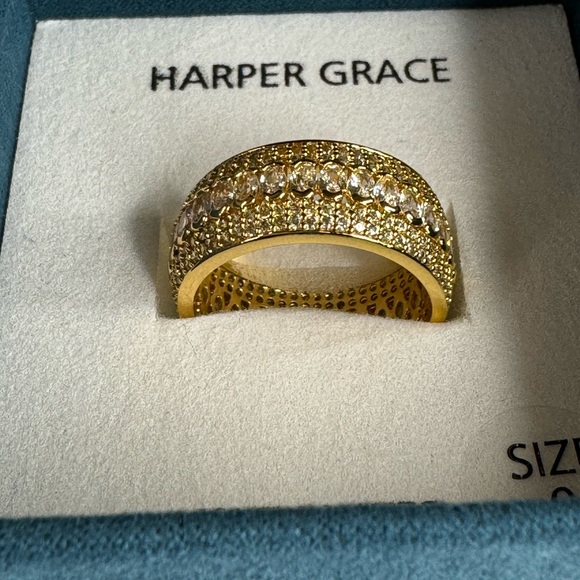 18KT GOLD PLATED FILIGREE RING WITH ZIRCONIAS - Picture 11 of 16